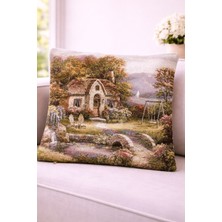 Carla Loren-9 Çift Yön Desen Goblen Dekoratif Yastık Kılıfı 45X45
