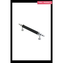 HBG Markt 10 Adet Krom Siyah Boru Kulp 9.6cm