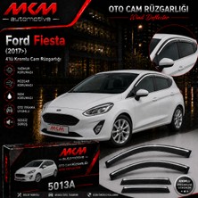 Mkm Ford Fiesta (2017 ve Sonrası) Uyumlu 4'lü Kromlu Cam Rüzgarlığı Takımı