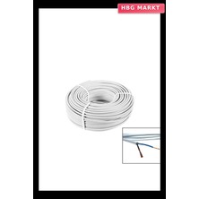HBG Markt 2x1.5mm Ttr Kablo 100 Metre Cca Iletkenli H05 W-F Standart