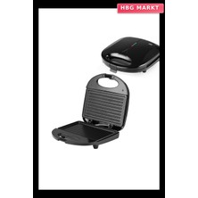 HBG Markt Mini Elektrikli Tost Makinesi 2 Dilim Yapışmaz Yüzey Kilitlenebilir 750W