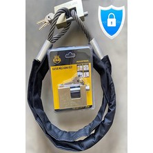 PADRİ Motorsiklet 3 Metre 12 mm Kesilmez Çelik Halat Motosiklet Bağlama Halat Motorsiklet Zincir Kılıflı