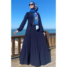 Rabia Şamlı Bade Elbise Lacivert