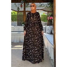Rabia Şamlı Bihter Kahverengi Elbise
