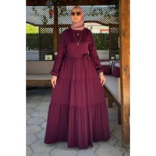 Rabia Şamlı Asil Elbise Vişne