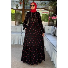 Rabia Şamlı Gül Siyah Elbise