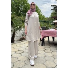Rabia Şamlı Ezgi Pantolonlu Takım Taş