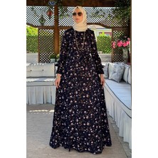 Rabia Şamlı Bihter Lacivert Elbise