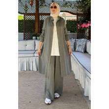 Rabia Şamlı İnci Pantolonlu Takım Çağla