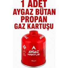 Bykurt Gaz Kartuşu Bütan Propan Karışımlı Kamp Ocağı Kartuşu 1 Adet 450 G