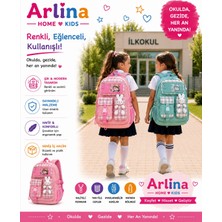 Arlina Home Kids Kore Model Tavşan Aksesuarlı Su Geçirmez Kız Çocuk Çantası Pudra