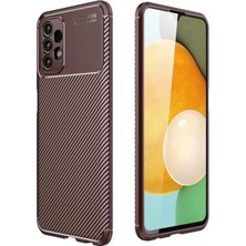 Aslanoğlu Store Newface Samsung Galaxy A13 4g Kılıf Auto Focus Karbon Kapak - Kahverengi