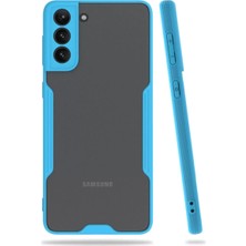 Aslanoğlu Store Newface Samsung Galaxy S21 Plus Kılıf Platin Silikon - Mavi