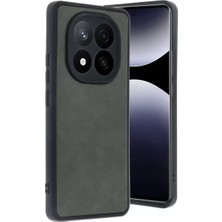 Aslanoğlu Store Newface Xiaomi Redmi Note 14 Pro 5g Kılıf Aras Deri Kapak - Koyu Yeşil