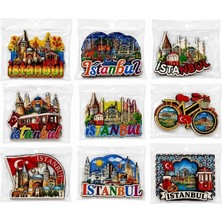 Hace Bazaar Istanbul Temalı Ahşap Buzdolapı Süsü Magnet ALK5825