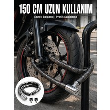 Kaufhier Blok Çelik Halkalı Yapısıyla Üst Düzey Güvenlik Sunan Motosik Kilidi