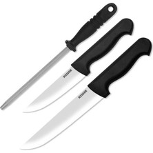 Pratik Atlantik 3 Parça Bıçak Seti – Siyah (Masatlı) 61057-01