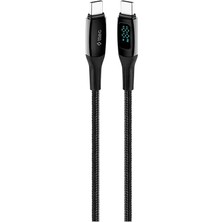 2DK57S Ttec Alumicable LCD Usb-C – Usb-C 100W Pd/qc 150CM Hızlı Şarj/data Kablosu ,siyah