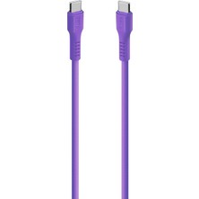 2DK59NMR Ttec Usb-C - Usb-C 120CM 60W Pd/qc Hızlı Şarj/data Kablosu Neon Mor