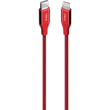 2DK41K Ttec Alumicable Usb-C - Lightning Hızlı Şarj Kablosu 150CM Kırmızı