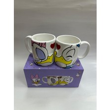 Toptan Bulurum Donald ve Daisy Duck 2'li Öpüşen Çift Kupa Bardak Seti