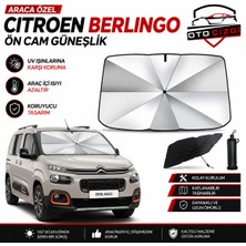 OtoÇizgi Citroen Berlingo Şemsiye Tip Ön Cam Güneşliği Katlanabilir Uv Korumalı Araç Cam Güneşlik