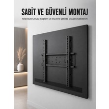 Kaufhier Profesyonel Sabit Tv Askı Aparatı Ultra Dayanıklı Çelik Duvar Montaj Braketi 5095 Inç