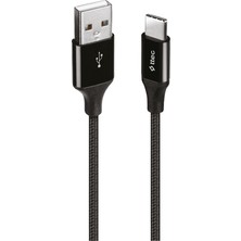 2DK23S Ttec Alumicable Xl Usb-A - Usb-C Şarj Kablosu 2mt. Siyah