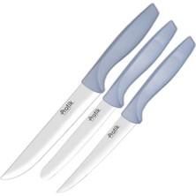 Pratik Ev Üçlü Mutfak Bıçak Seti Pembe 43239-26