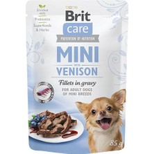 Brit Care Mini Adult Geyik Etli Soslu Fileto Küçük Irk Yetişkin Köpek Konservesi 85 gr
