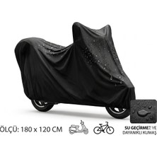 Aslanoğlu Store Plastik Su ve Toz Geçirmez Motosiklet ve Scooter Koruma Brandası 180X120 cm