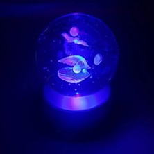 Aslanoğlu Store 8 cm 3 Adet Cam Küre Kristal Işıklı