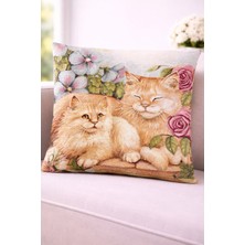 Carla Loren-23 Çift Yön Desen Goblen Dekoratif Yastık Kılıfı 45X45