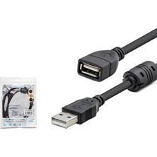 Aslanoğlu Store 1.5 M Ölçülü USB Uzatma Kablosu Si̇yah