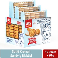 Bifa Nostalji Sütlü Kremalı Sandviç  Bisküvi 1080 gr