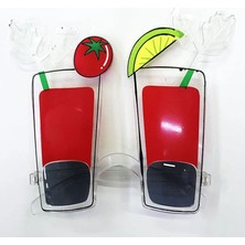 Aslanoğlu Store Parti Gözlüğü Kırmızı Renk Uzun Kadeh Tekila Şekilli Yılbaşı
