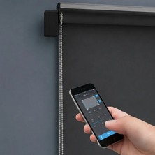 Rovline Akıllı Stor Perde Motoru, Wi-Fi, (Kumandasız), Zaman Ayarlı, Siyah Renk,  Sesle Kontrol, Tuya Uyumlu, Kumandasız