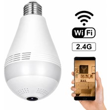 Hsintek Ampul Wifi Kamera Hem Lamba Hem Kamera 960 Full Hd Balık Gözü Panoromik Görüntü