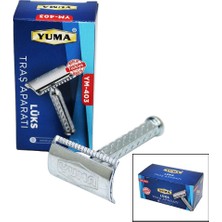 Yuma YM-403 Traş Aparatı Klasik Metal Nikel Jilet Takmalı Lüx - 12'li Paket