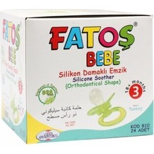 Fatoş BEBE-810 No-3 Silikon Damaklı Emzik - 24'li Paket
