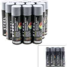 Steel CK-4879 Sprey Boya 200ML Siyah - 12'li Paket