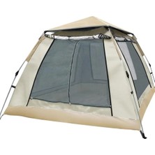 ALFA AKSESUAR 03 6 Kişilik Kamp Çadırı 240X240X160 cm Güneşlikli Otomatik Kurulum Büyük Boy