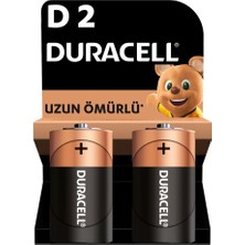 Duracell LR20 Pil 2'li Kart D Büyük - 10'li Paket
