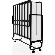Niron Yatak Iron Katlanır Yatak ve Karyola | 80x190 cm Katlanabilir Somya ve Yatak Tek Kişilik Katlanır Yatak