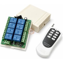 Meon Robotik Otomasyon 8 Kanal 433 Mhz Kablosuz Rf Alıcı Modülü Dc 12V – Kutulu Kumandalı