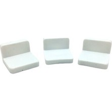 MADE-040 Plastik Dolap Askı Elemanı Beyaz Ddae1 - 25'li Paket