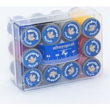Altın Yaprak Altınyaprak Dikiş Iplik Makara Mezuralı 10 Renk Kare Set - 10'li Paket