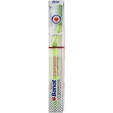BANAT-520011 Compact Diş Fırçası Orta Medium Şeffaf Plastik - 12'li Paket