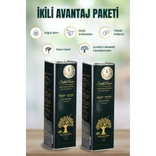 Sadık Amca Erken Hasat Soğuk Sıkım Natürel Sızma Zeytinyağı 2 Lt.x2 Özel Tasarım Teneke