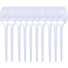 Pratikon PR-1142 Plastik Kaşık 10 Adet Şeffaf - 50'li Paket
